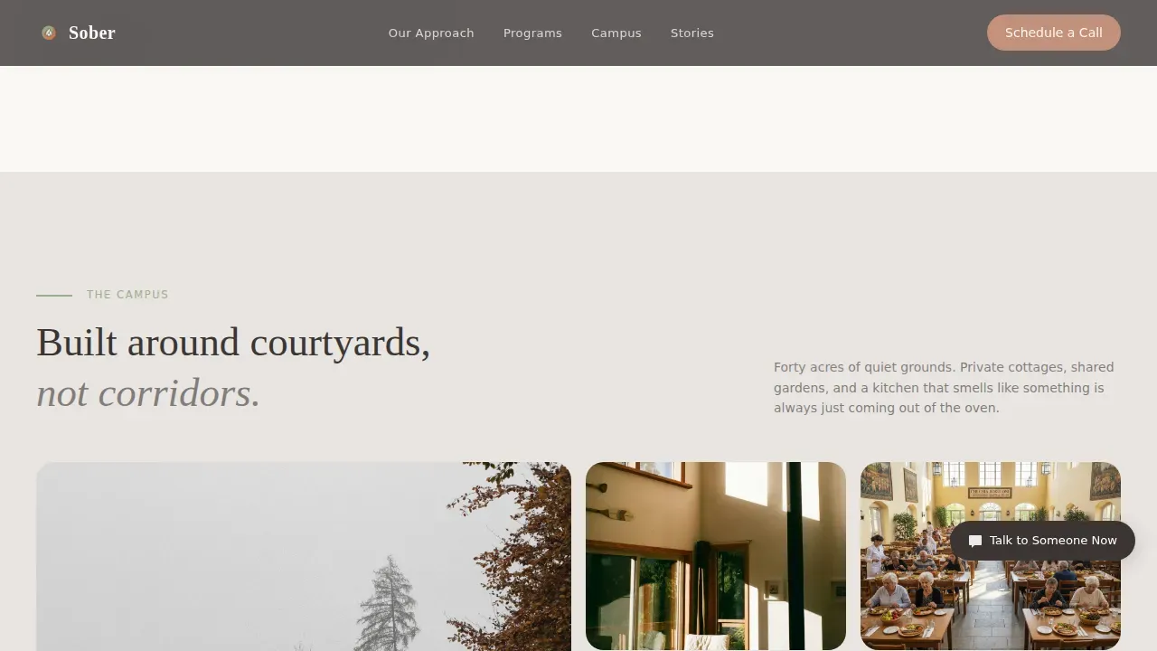 Compassionate Recovery Facility Landing Page Template