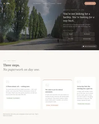 Compassionate Recovery Facility Landing Page Template