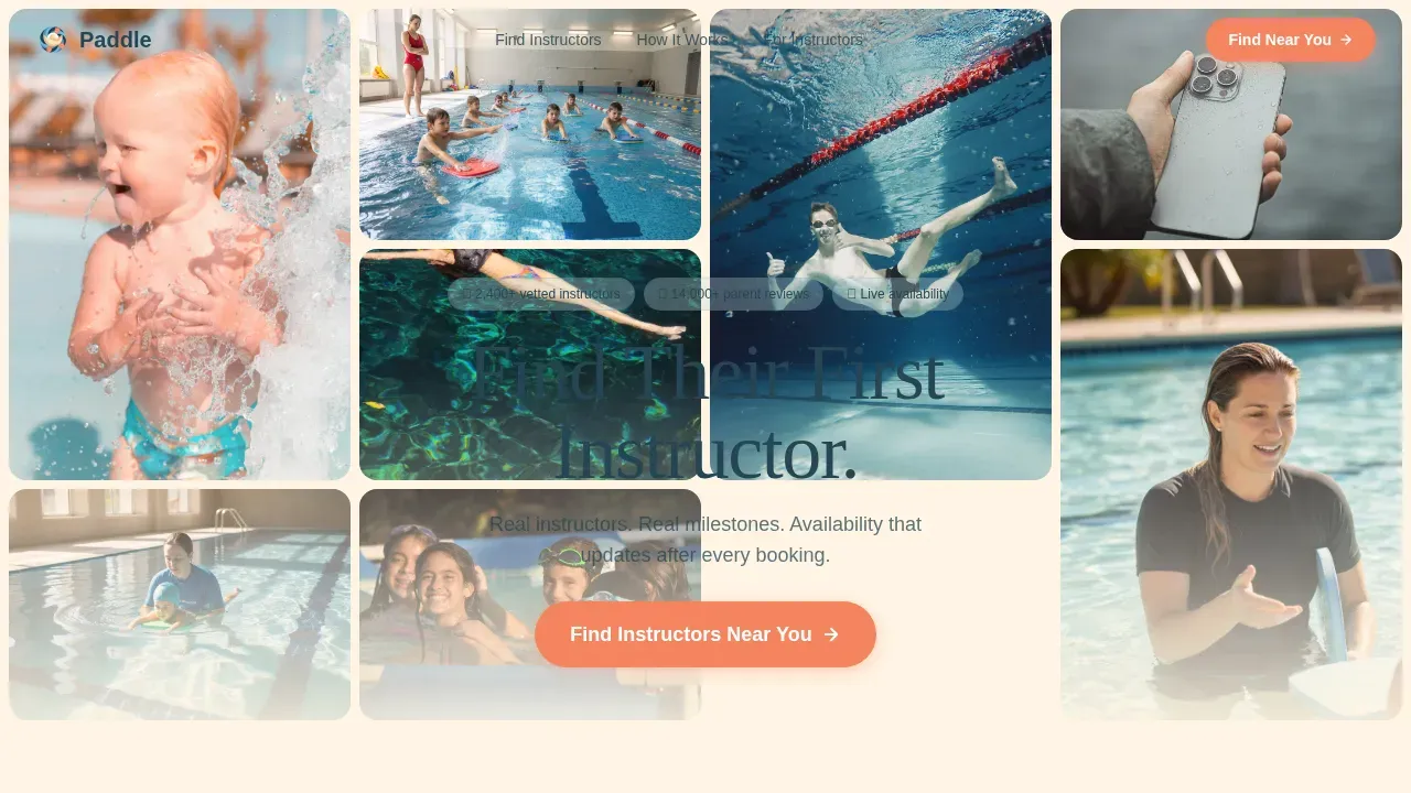 Vetted Swim Lessons Landing Page Template