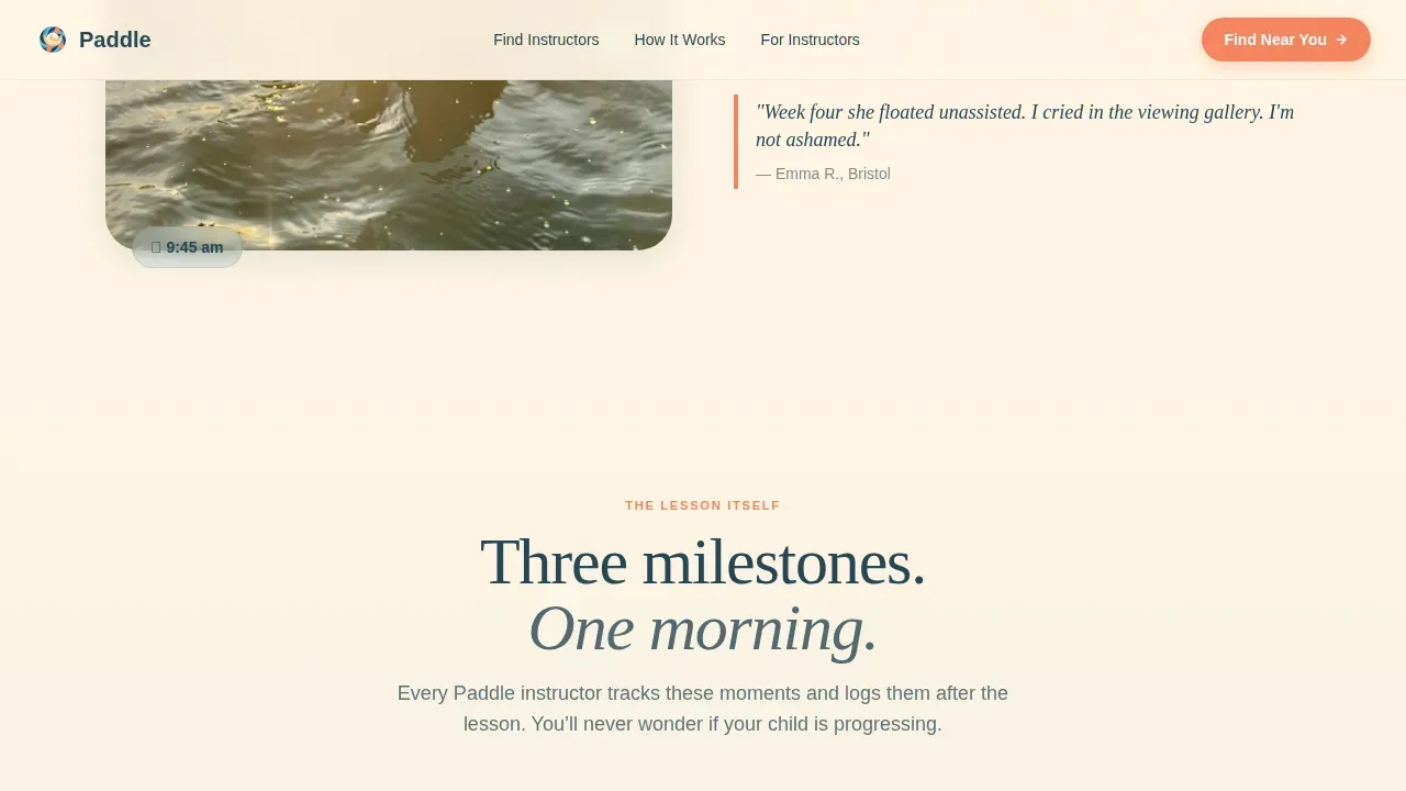 Vetted Swim Lessons Landing Page Template