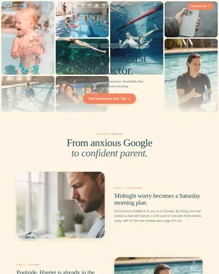 Vetted Swim Lessons Landing Page Template