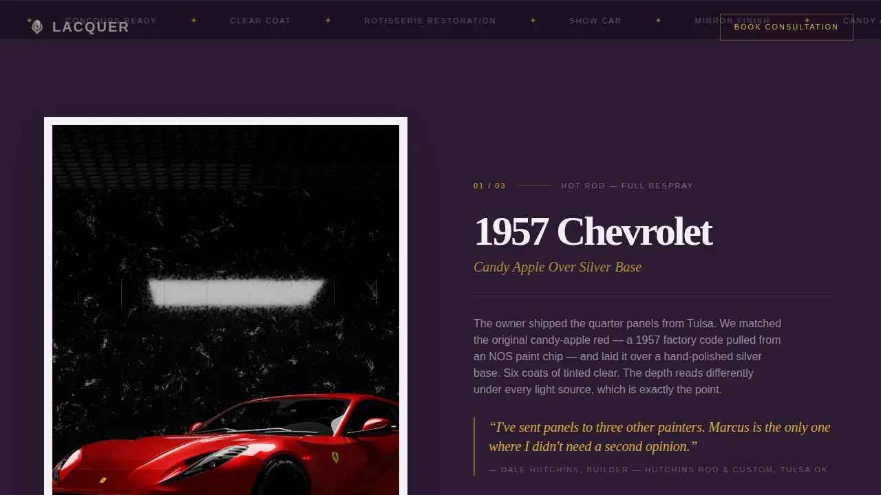 Editorial Painter Portfolio Landing Page Template