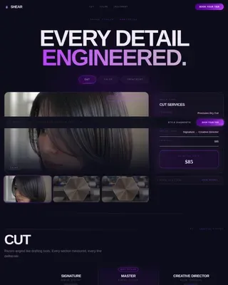 Luxury Hair Salon Tier Membership Comparison Website Template