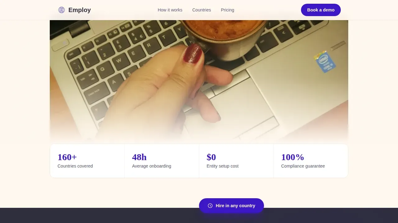 Global Hiring Compliance | Free Website Template | Rocket