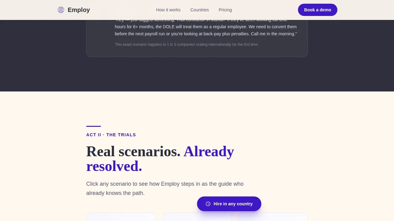 Global Hiring Compliance | Free Website Template | Rocket