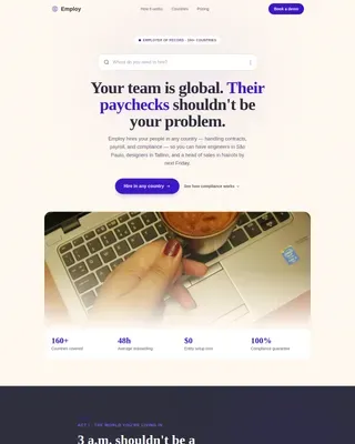 Global Hiring Compliance | Free Website Template | Rocket