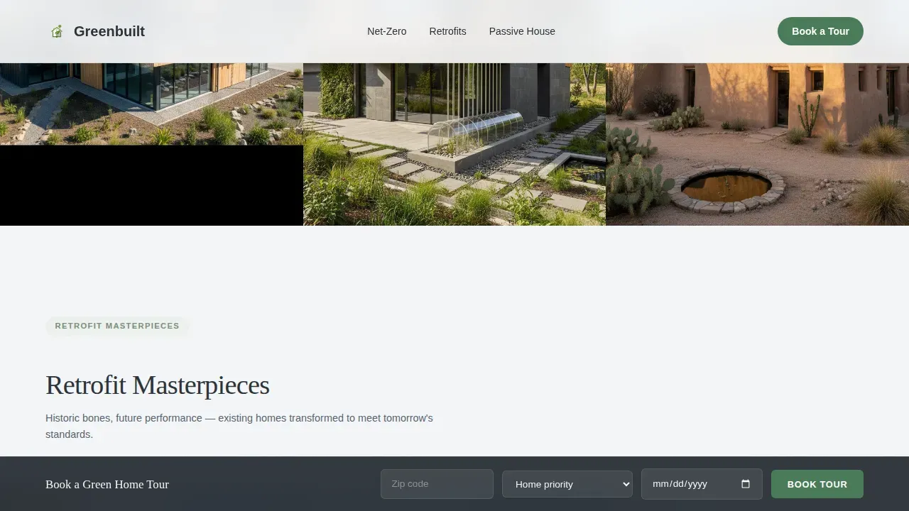 Expert Sustainable Home Landing Page Template