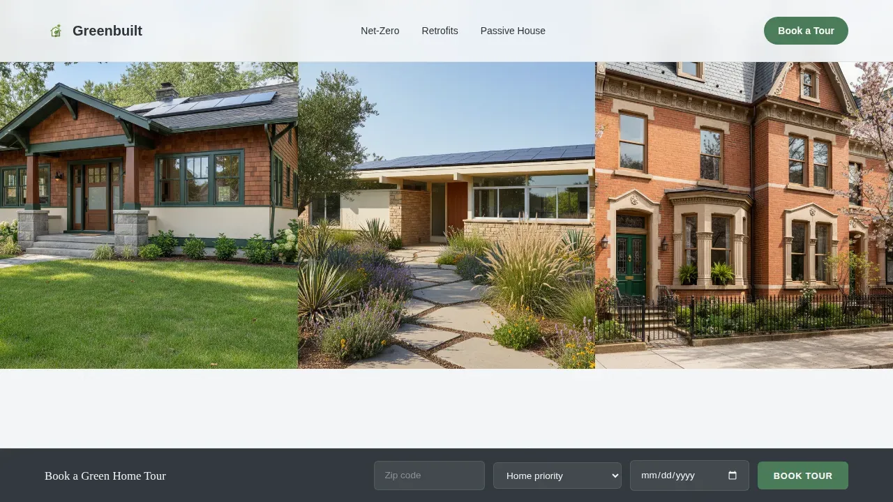 Expert Sustainable Home Landing Page Template