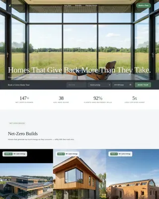 Expert Sustainable Home Landing Page Template