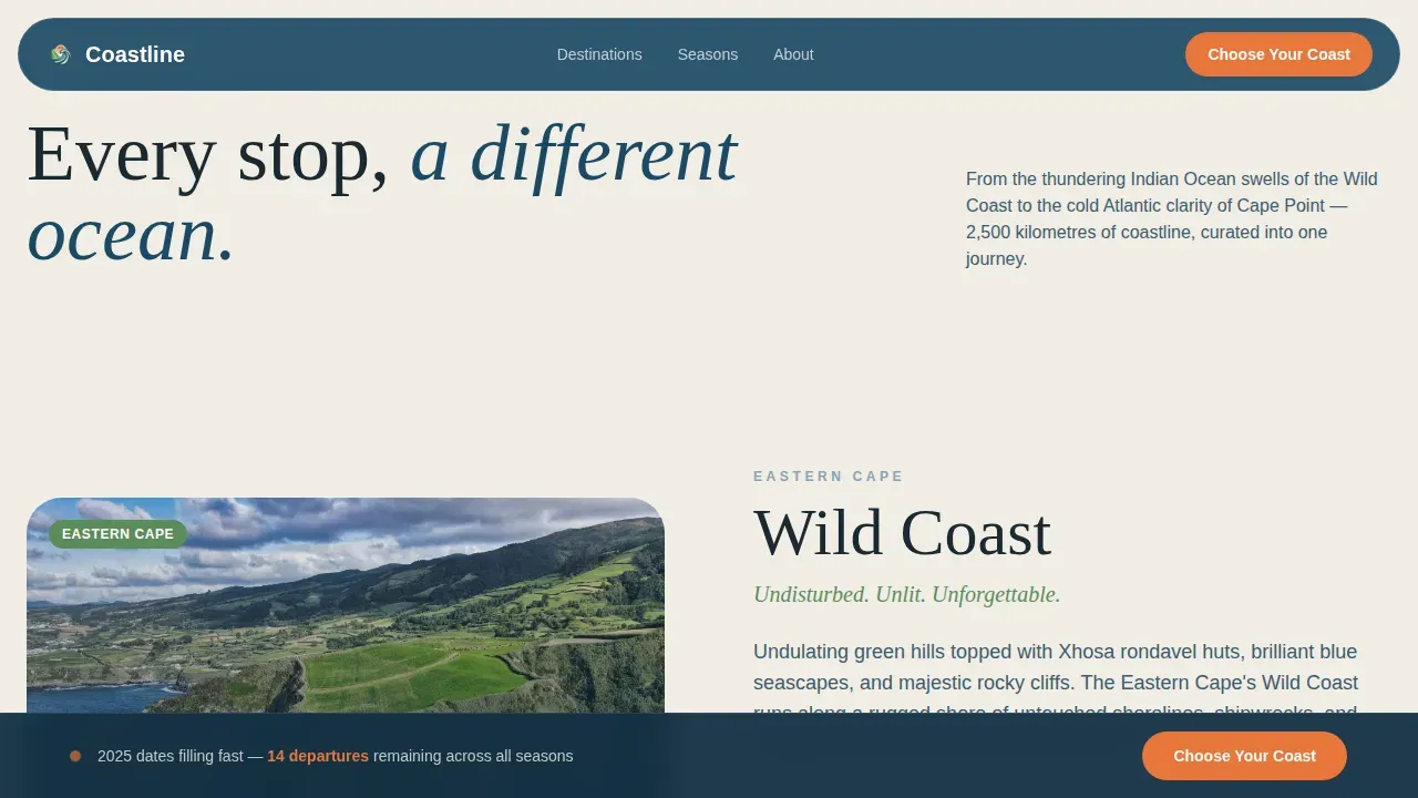 South Africa Travel Appointment Booking Website Template