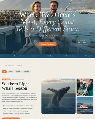 South Africa Travel Appointment Booking Website Template