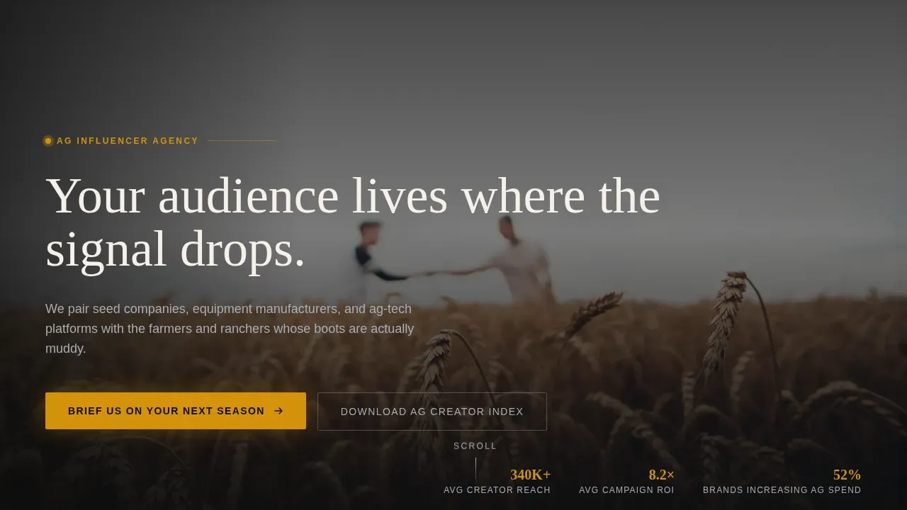 Dynamic Agribusiness Marketing Landing Page Template