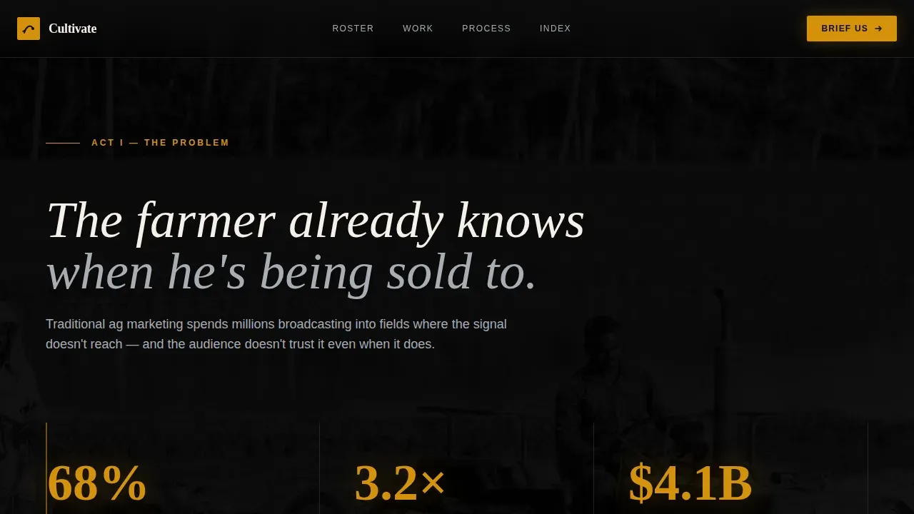 Dynamic Agribusiness Marketing Landing Page Template