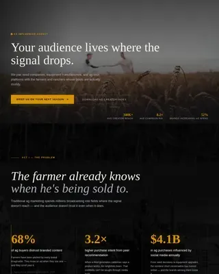 Dynamic Agribusiness Marketing Landing Page Template
