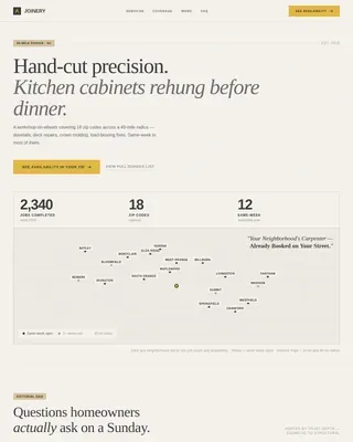 Carpenter Booking Website Template