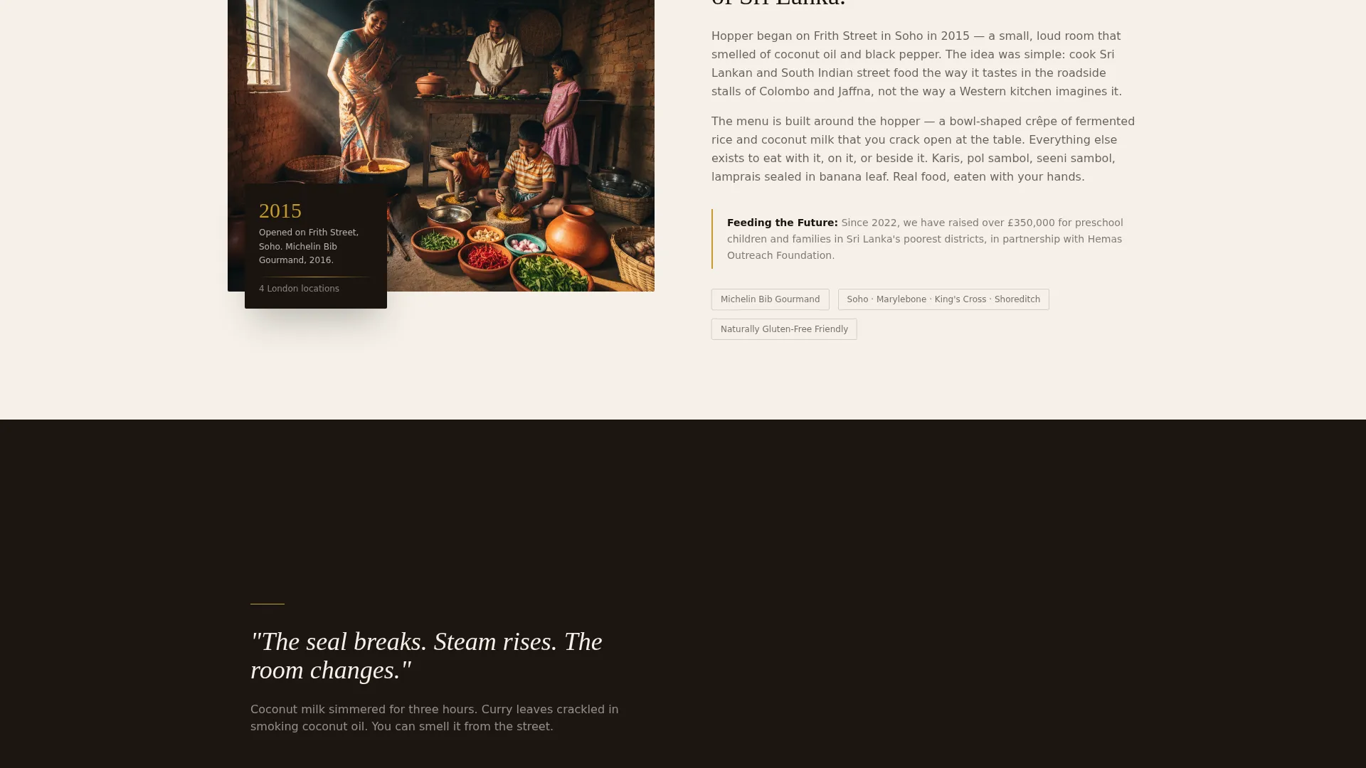 Modern Sri Lankan Restaurant Landing Page Template