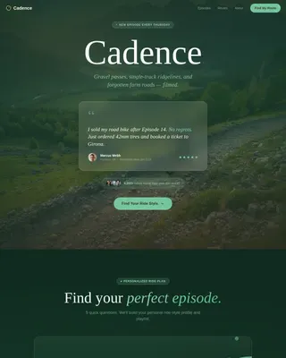 Expert Mountain Biking Landing Page Template