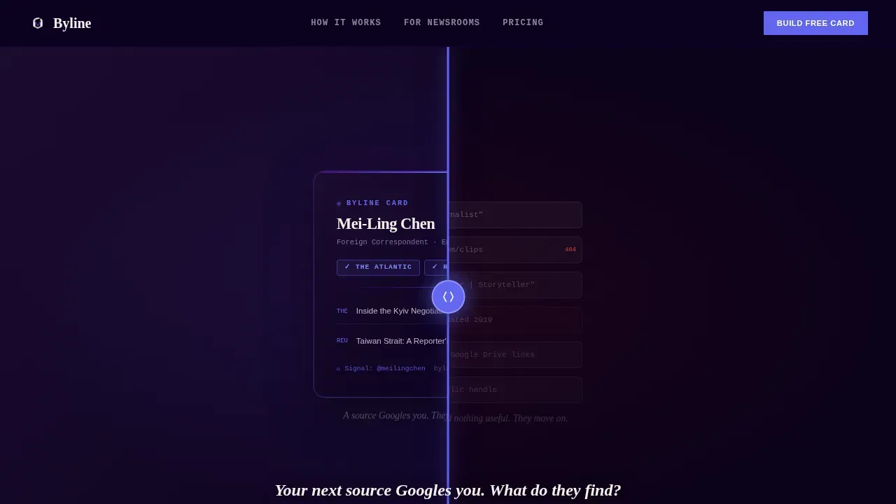 Credible Journalist Portfolio Landing Page Template