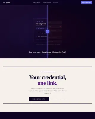 Credible Journalist Portfolio Landing Page Template