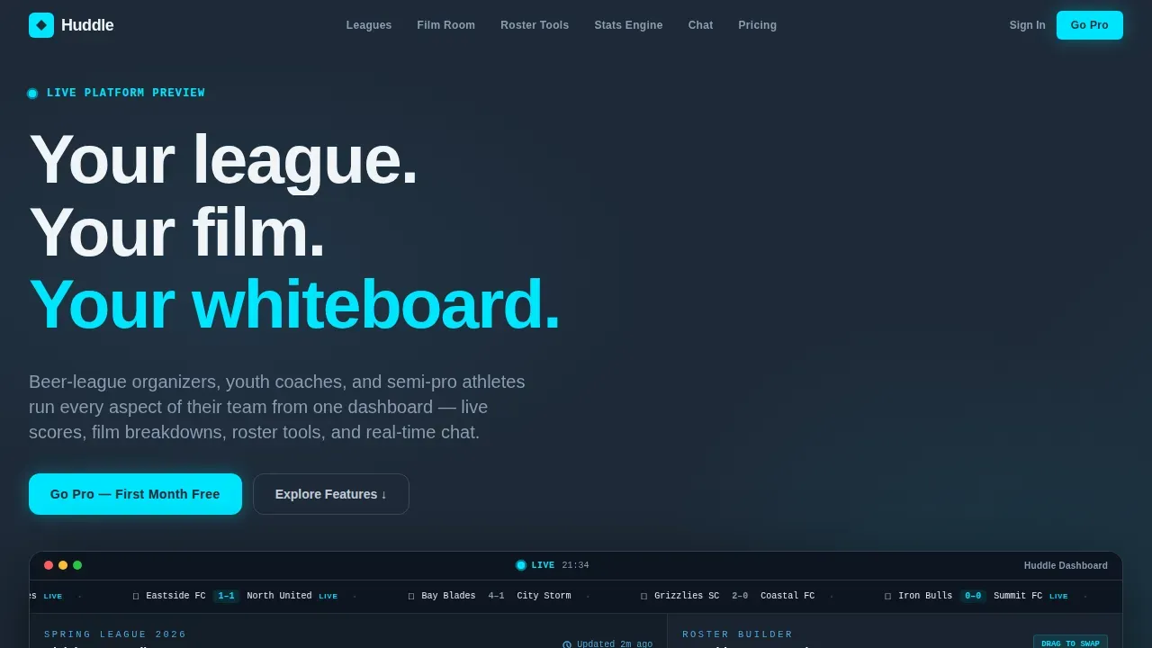 Sports Digital Presence Comparison Website Template