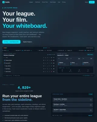 Sports Digital Presence Comparison Website Template