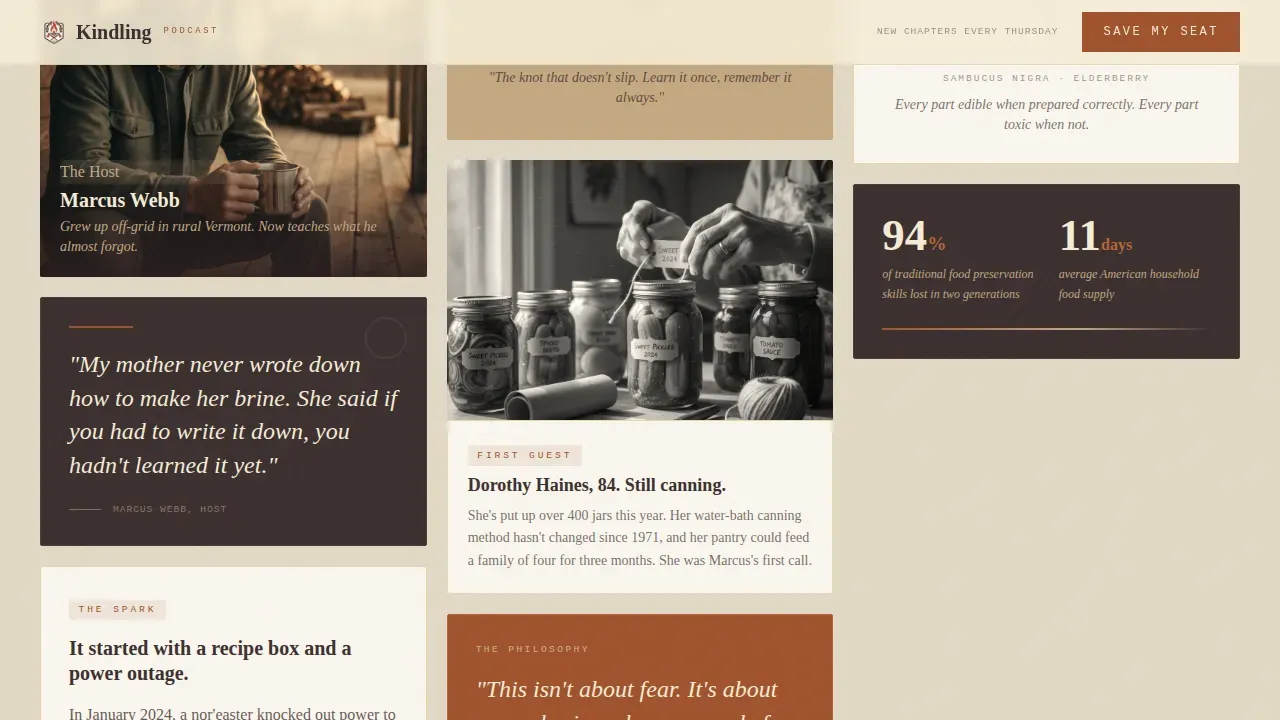 Authentic Wilderness Survival Landing Page Template