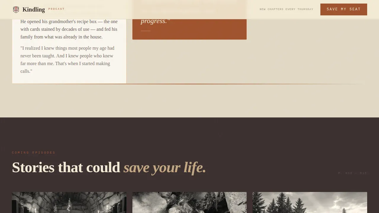 Authentic Wilderness Survival Landing Page Template