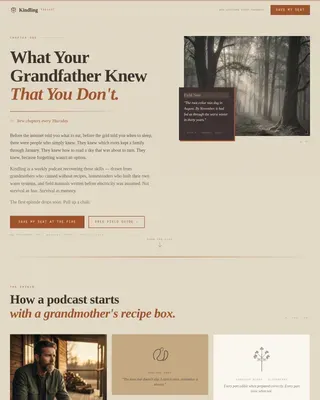 Authentic Wilderness Survival Landing Page Template