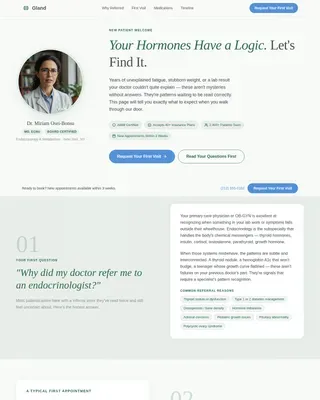 Expert Endocrinologist Appointment Booking Website Template