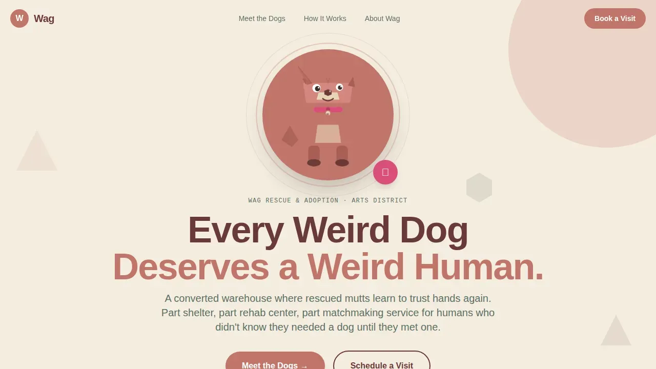 Dog Advanced Booking Website Template