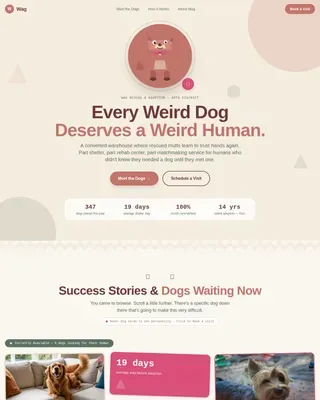 Dog Advanced Booking Website Template