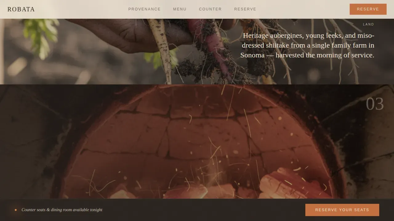 Premium Regional & Specialty Restaurant Appointment Booking Website Template