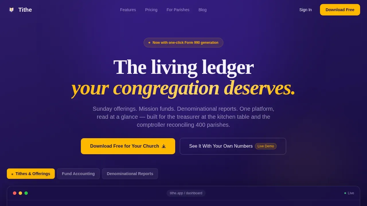 Smart Church Accounting Landing Page Template