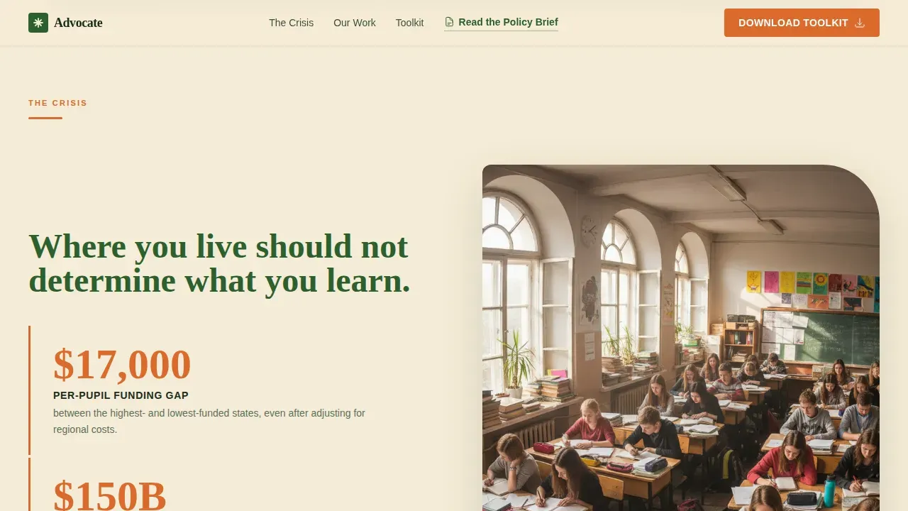 Inclusive Nonprofit Mission Landing Page Template