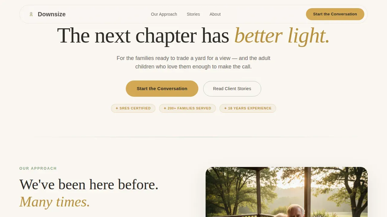 Senior Living Real Estate Landing Page Template