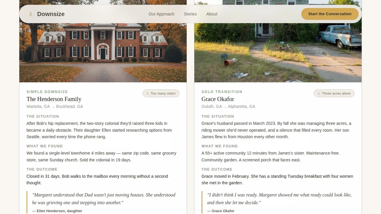 Senior Living Real Estate Landing Page Template