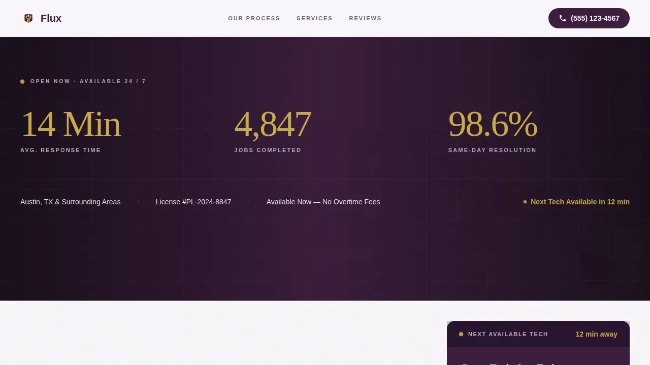 Responsive Plumber Ranking Landing Page Template