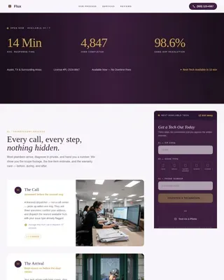 Responsive Plumber Ranking Landing Page Template