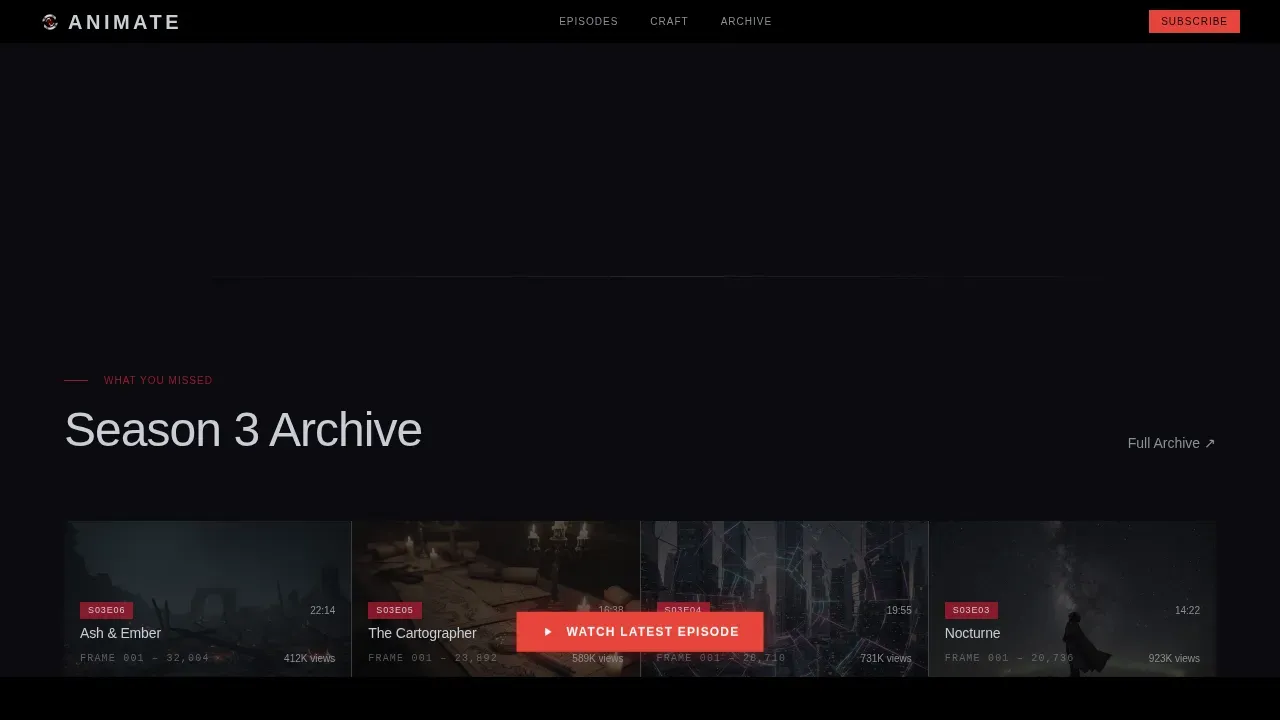 Premium Visual Storytelling Landing Page Template