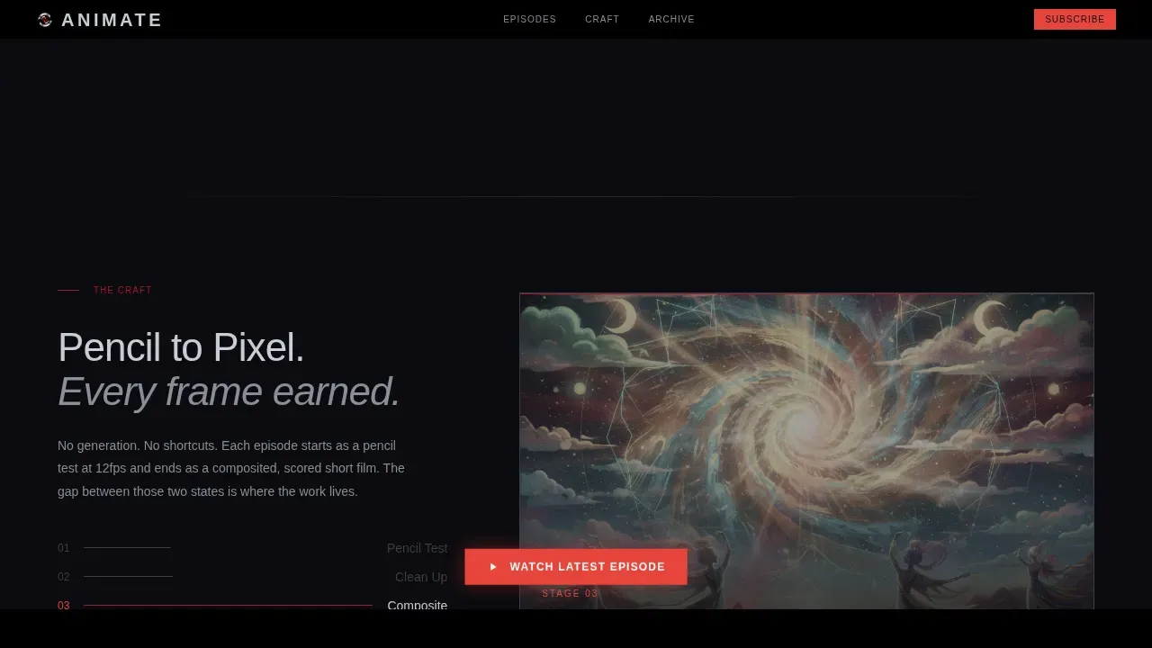 Premium Visual Storytelling Landing Page Template
