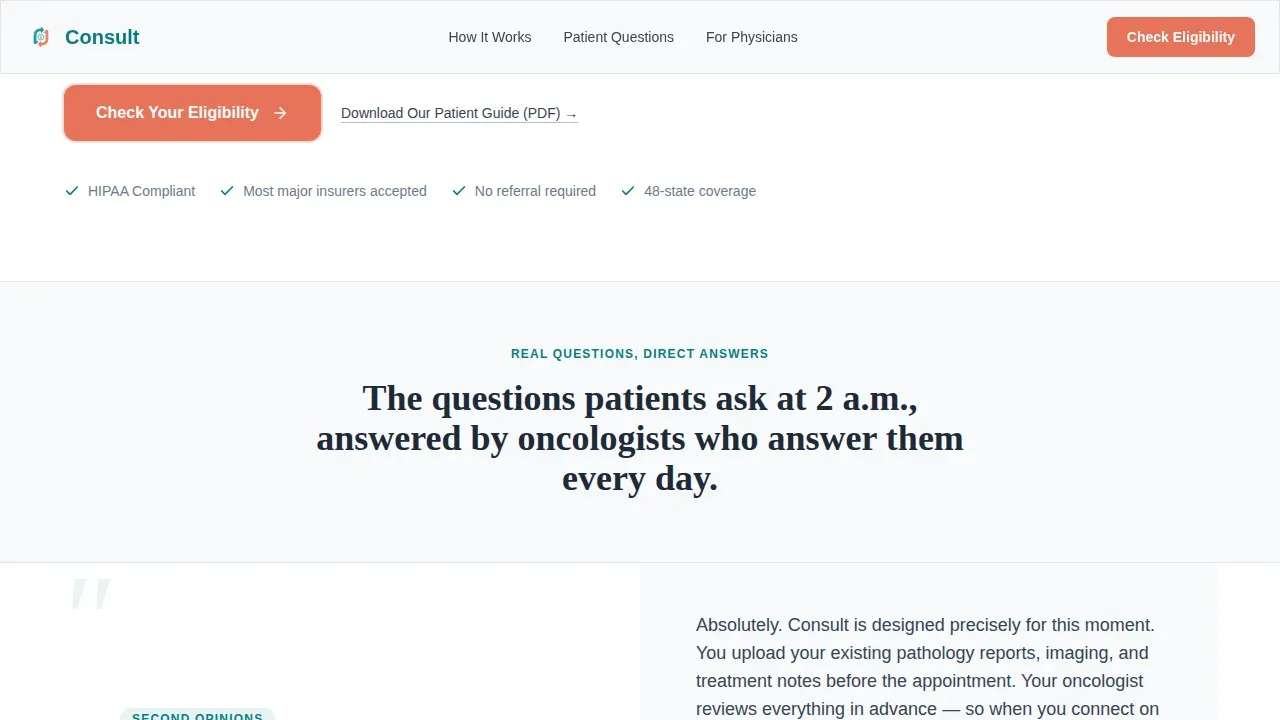 Oncology Medicine FAQ Website Template