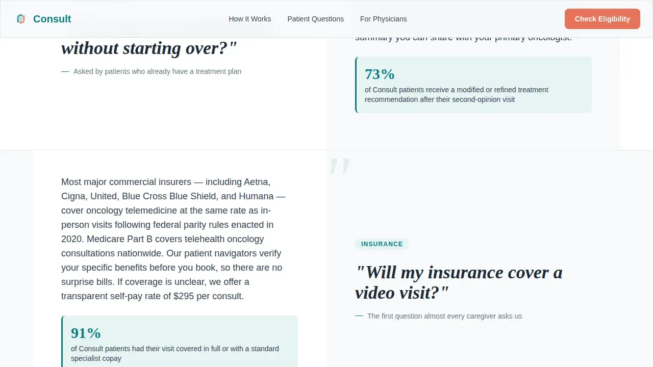 Oncology Medicine FAQ Website Template