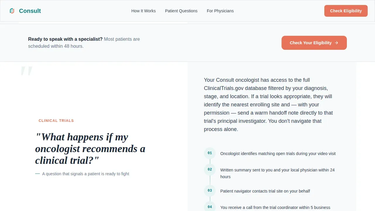 Oncology Medicine FAQ Website Template