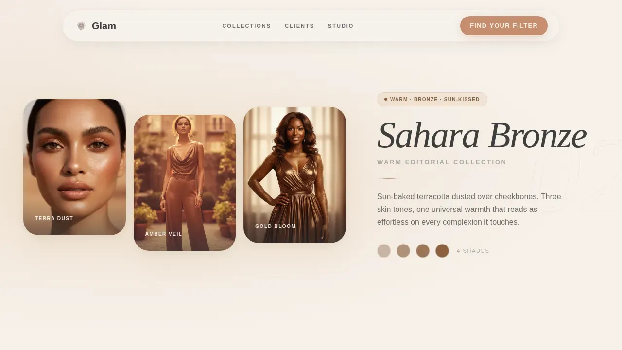 Beauty Tech & Device Portfolio Website Template