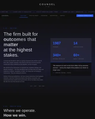 Premium Law Firm Practice Area Explorer Website Template