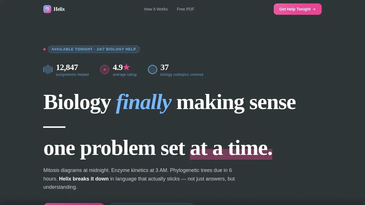 Rapid Biology Tutoring Landing Page Template