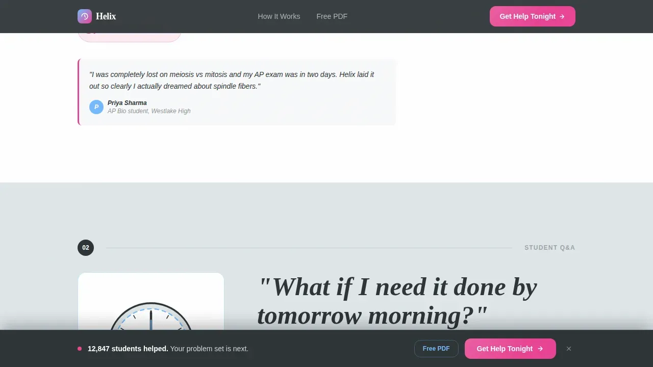 Rapid Biology Tutoring Landing Page Template