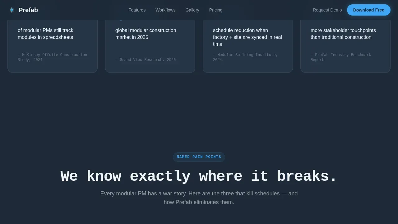 Instant Modular Building Landing Page Template