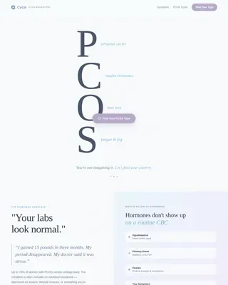 PCOS Patient Education Landing Page Template