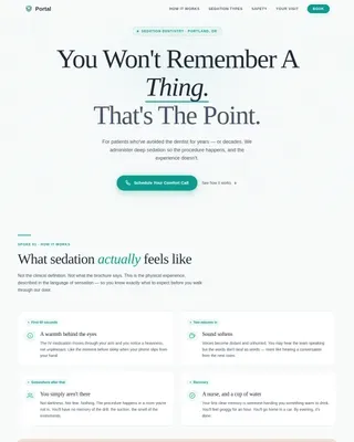Sedation Dentist Booking Website Template